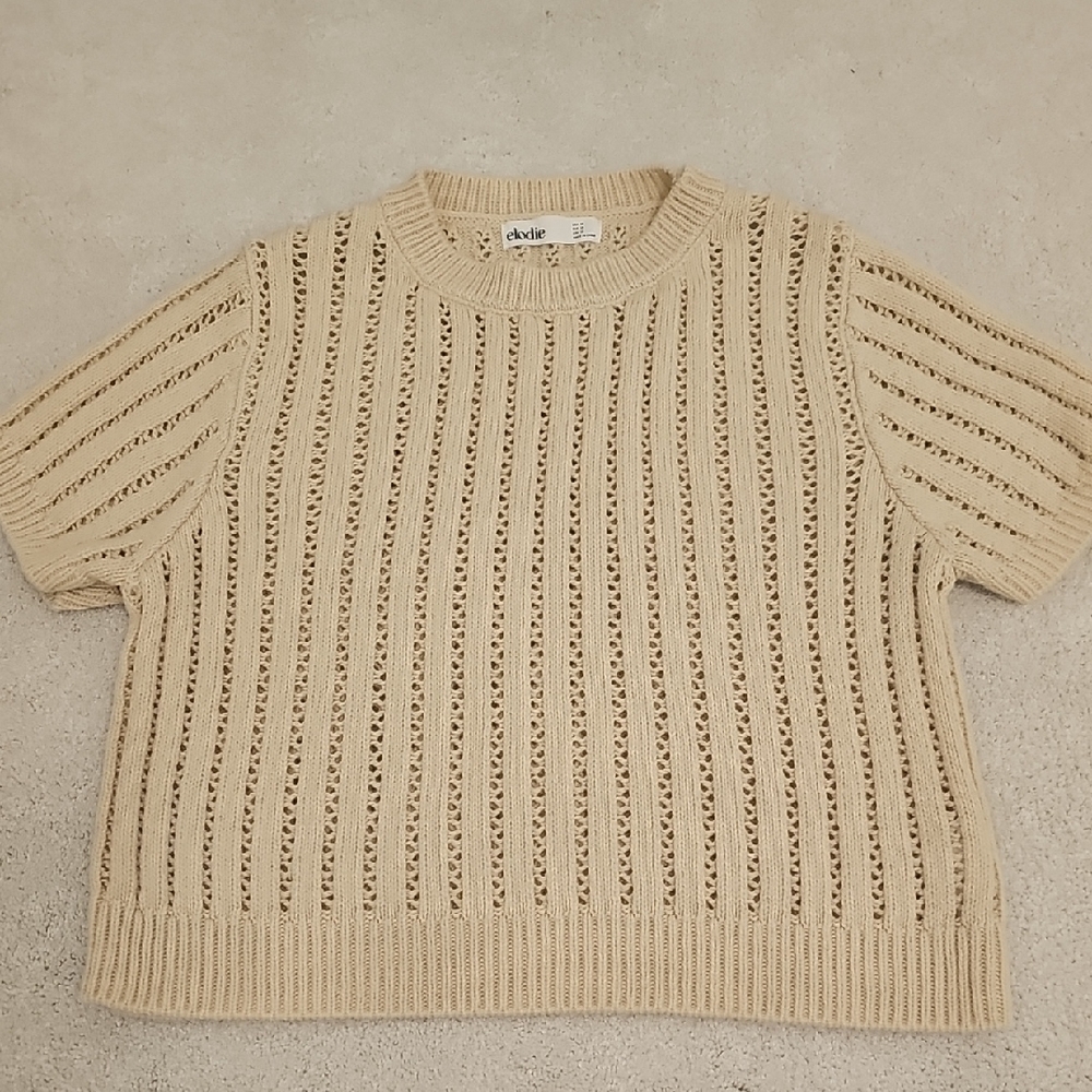 Elodie Cream Knit Sweater Size M